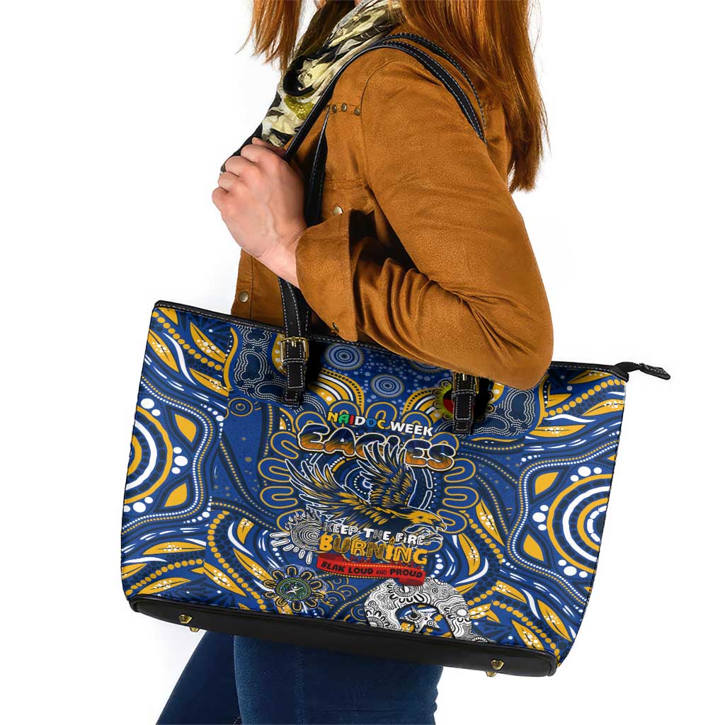 West Coast Eagles NAIDOC Week 2024 Leather Tote Bag Mascot Football