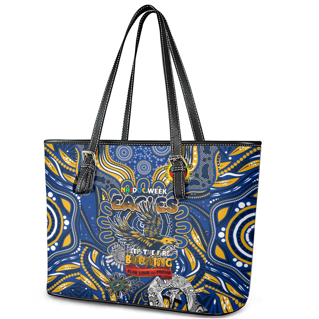 West Coast Eagles NAIDOC Week 2024 Leather Tote Bag Mascot Football