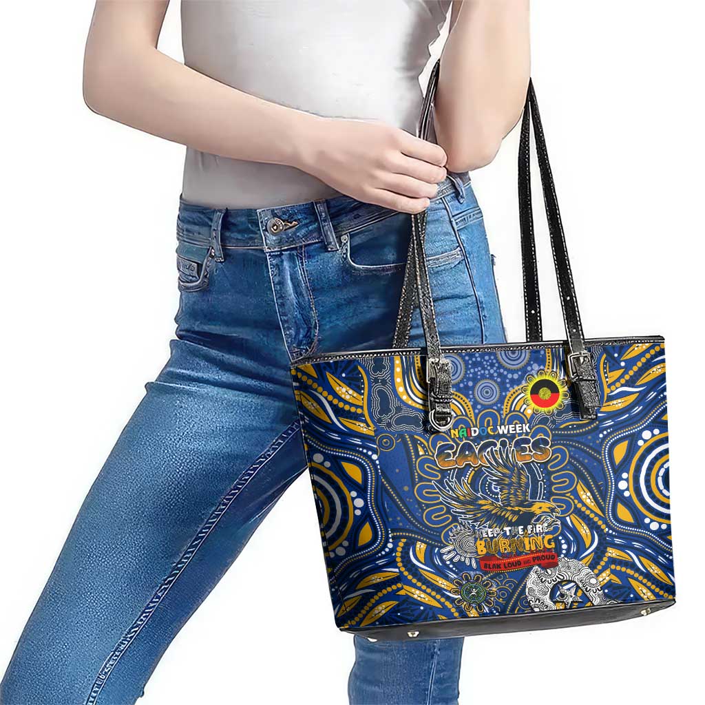 West Coast Eagles NAIDOC Week 2024 Leather Tote Bag Mascot Football