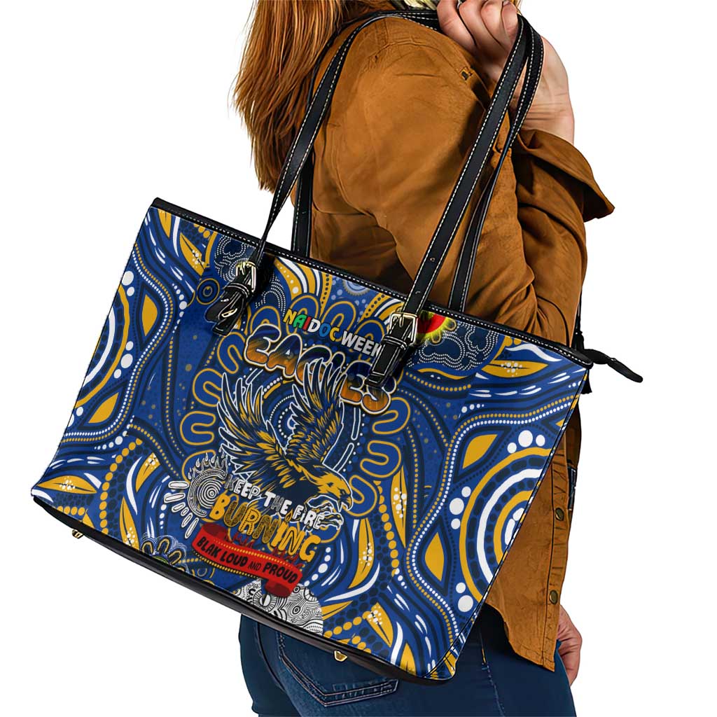 West Coast Eagles NAIDOC Week 2024 Leather Tote Bag Mascot Football