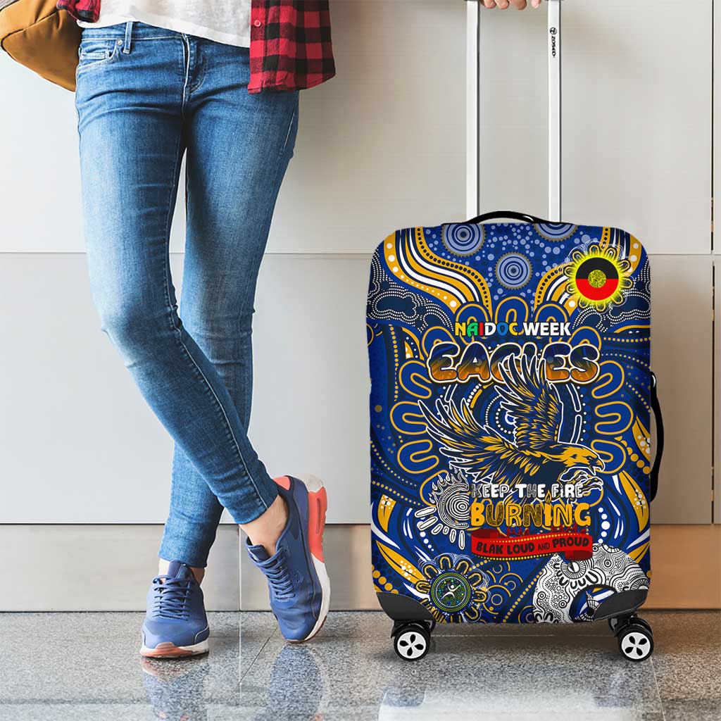 West Coast Eagles NAIDOC Week 2024 Luggage Cover Mascot Football