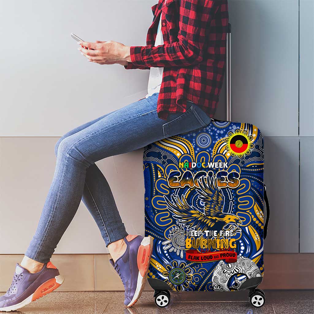 West Coast Eagles NAIDOC Week 2024 Luggage Cover Mascot Football