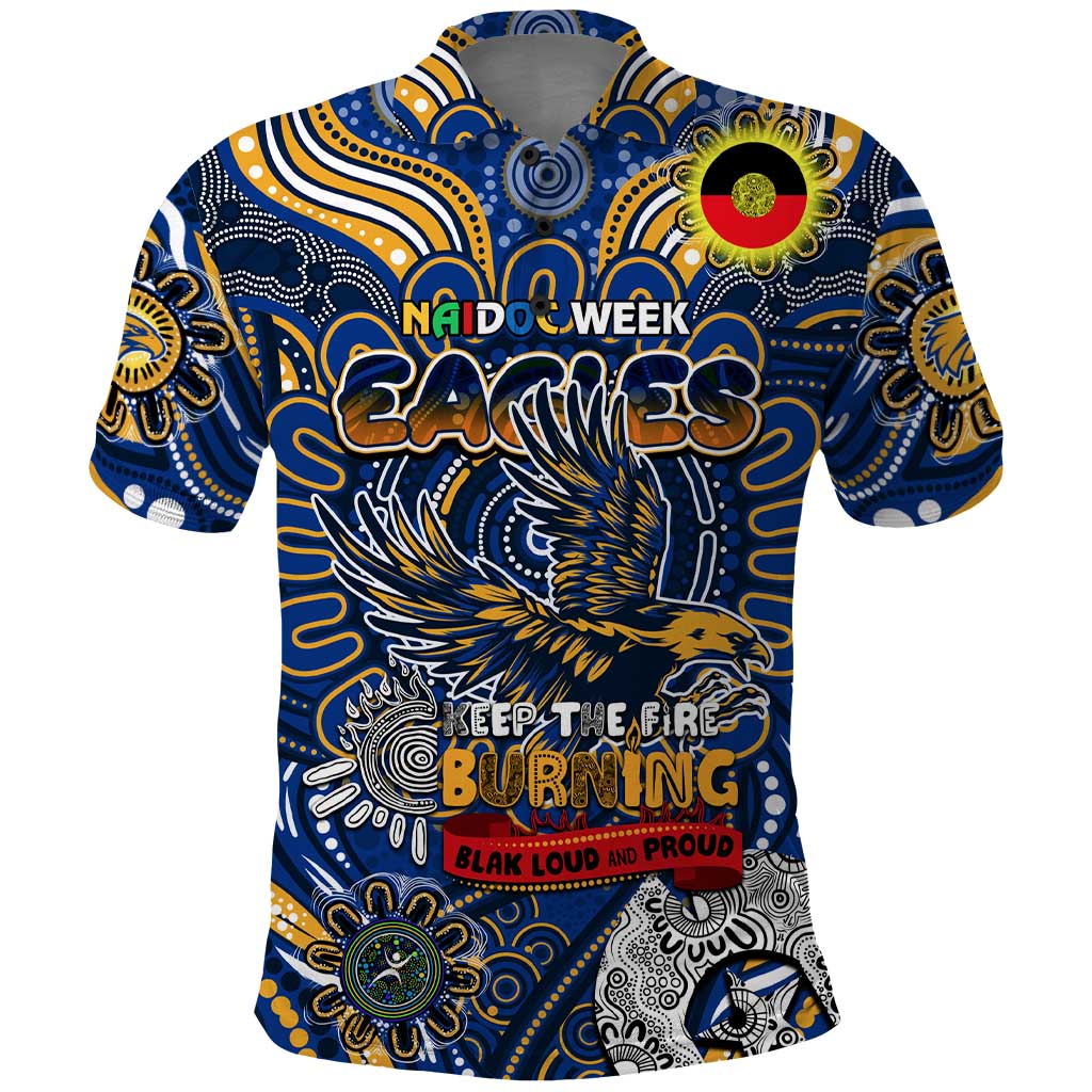 Custom West Coast Eagles NAIDOC Week 2024 Polo Shirt Mascot Football