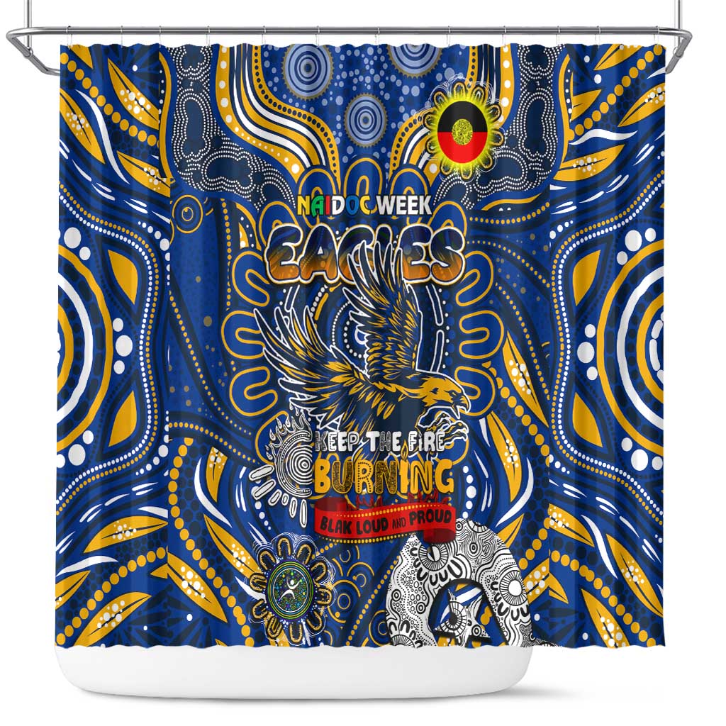 West Coast Eagles NAIDOC Week 2024 Shower Curtain Mascot Football