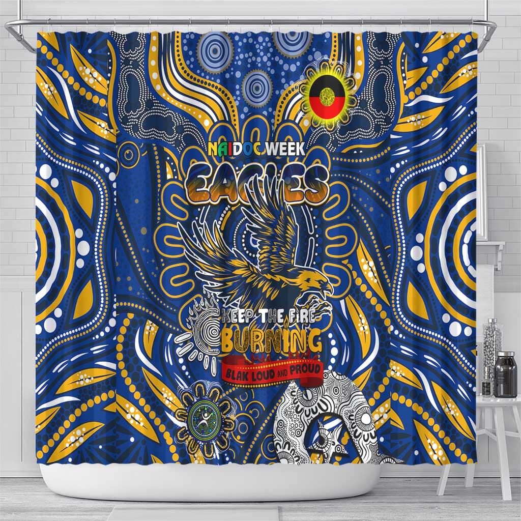 West Coast Eagles NAIDOC Week 2024 Shower Curtain Mascot Football