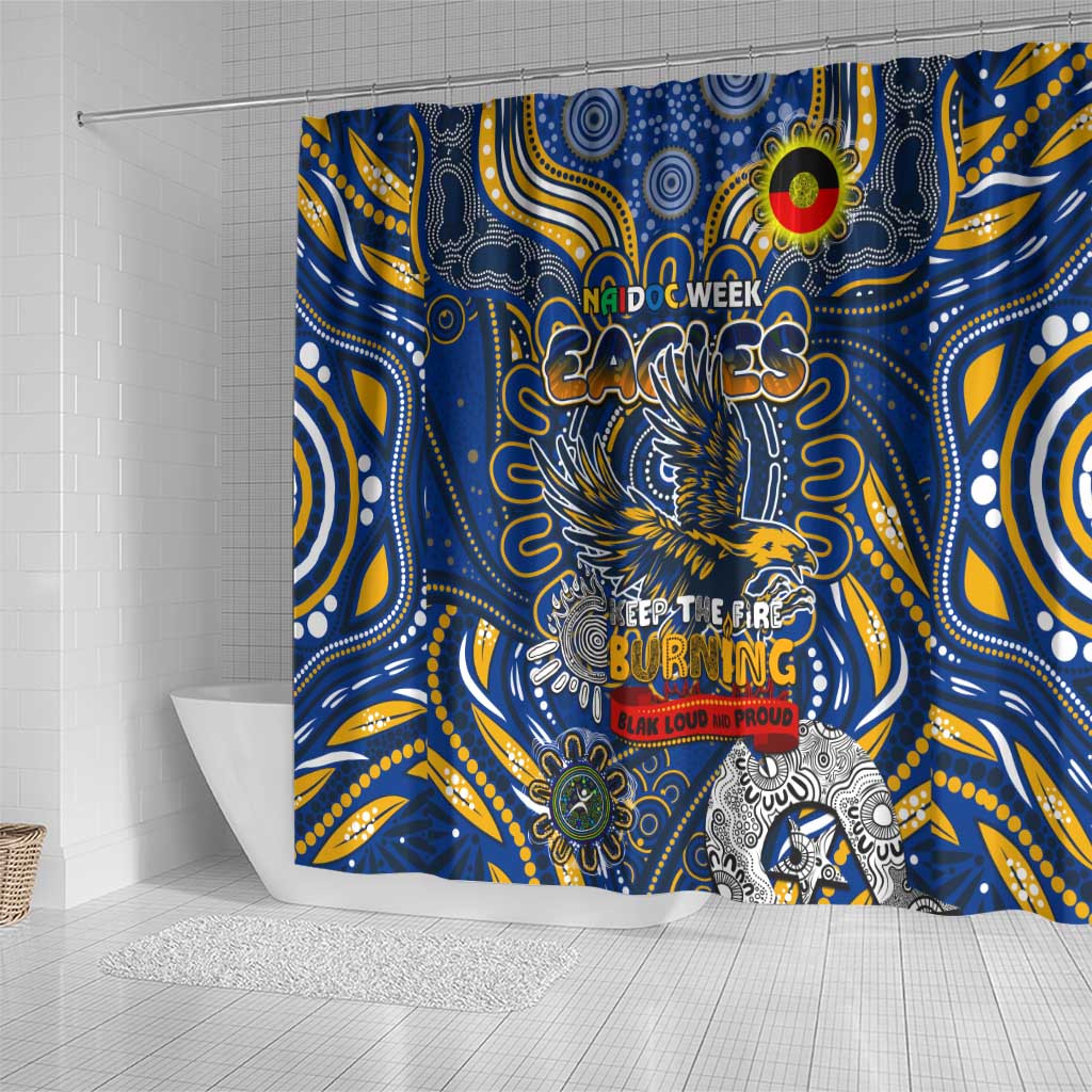 West Coast Eagles NAIDOC Week 2024 Shower Curtain Mascot Football