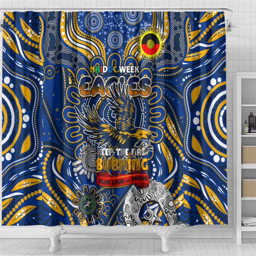 West Coast Eagles NAIDOC Week 2024 Shower Curtain Mascot Football