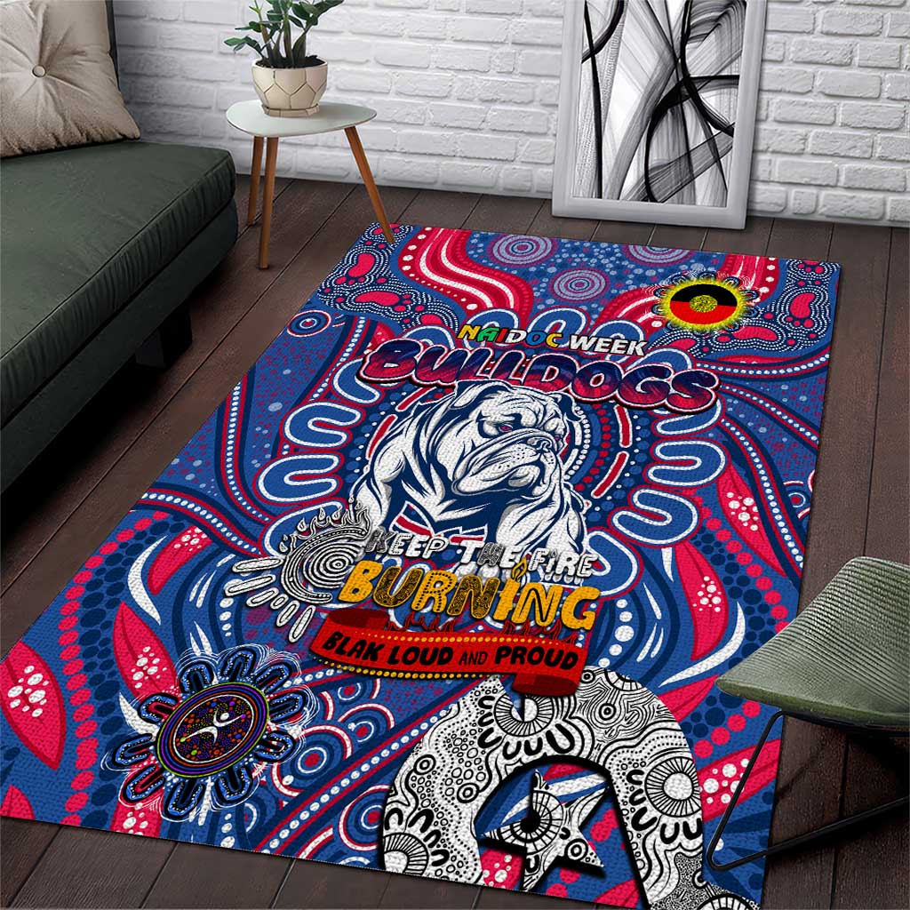 Western Bulldogs NAIDOC Week 2024 Area Rug Mascot Football