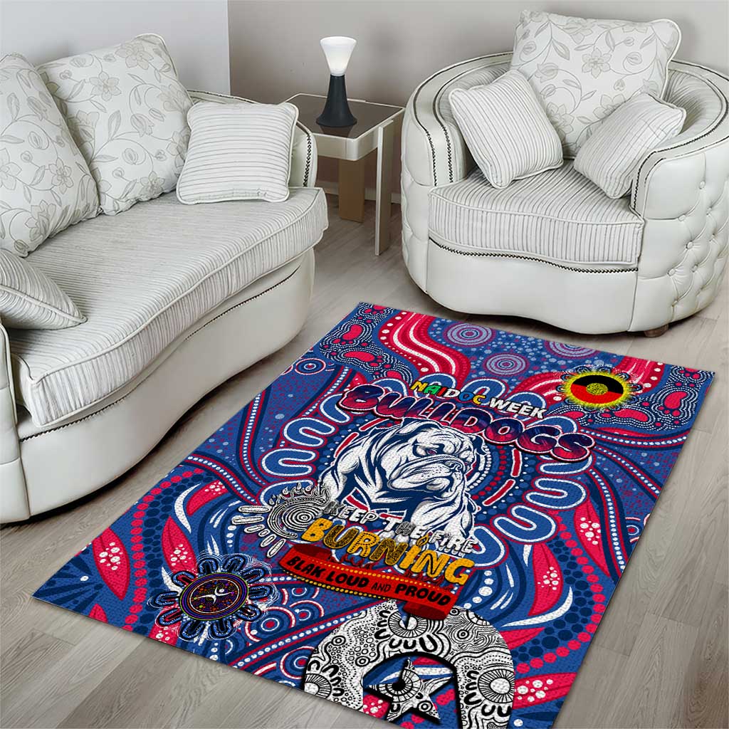 Western Bulldogs NAIDOC Week 2024 Area Rug Mascot Football