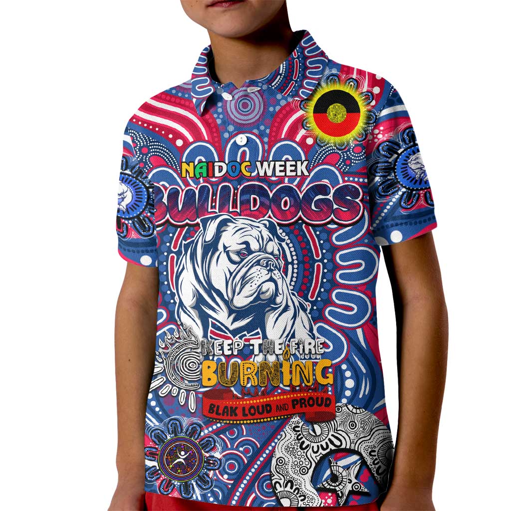 Custom Western Bulldogs NAIDOC Week 2024 Kid Polo Shirt Mascot Football