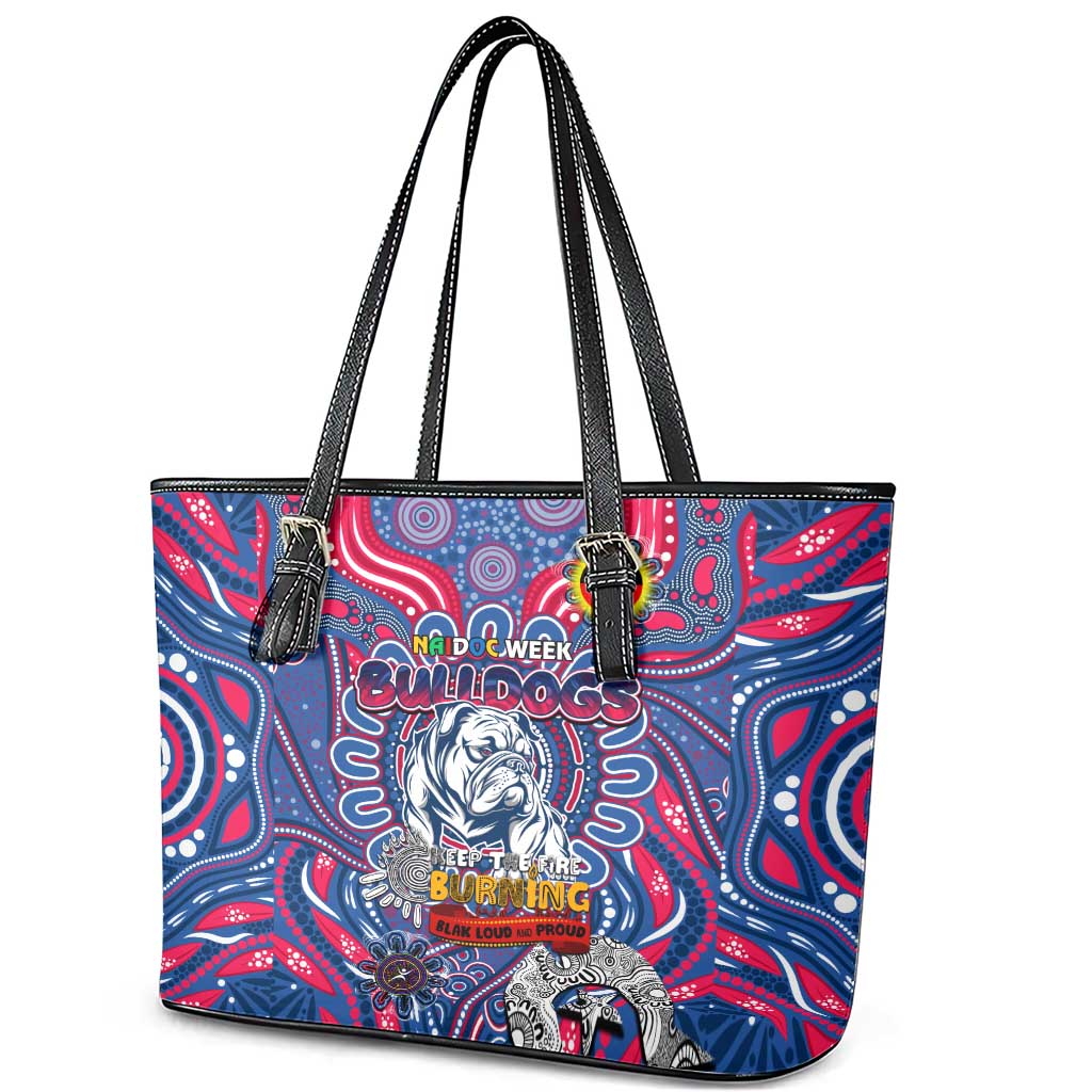 Western Bulldogs NAIDOC Week 2024 Leather Tote Bag Mascot Football