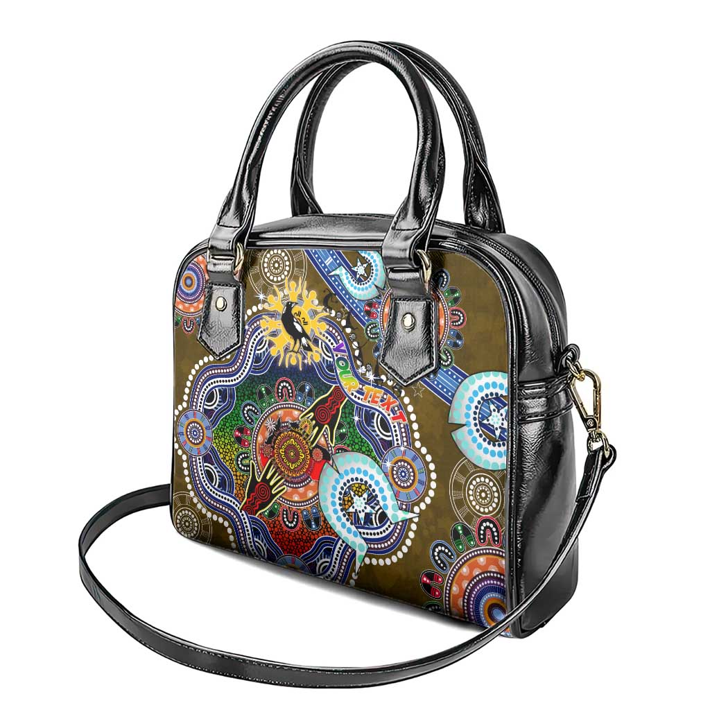 Custom NAIDOC Week 2024 Collingwood Magpies Shoulder Handbag Australia Aboriginal Dot Painting