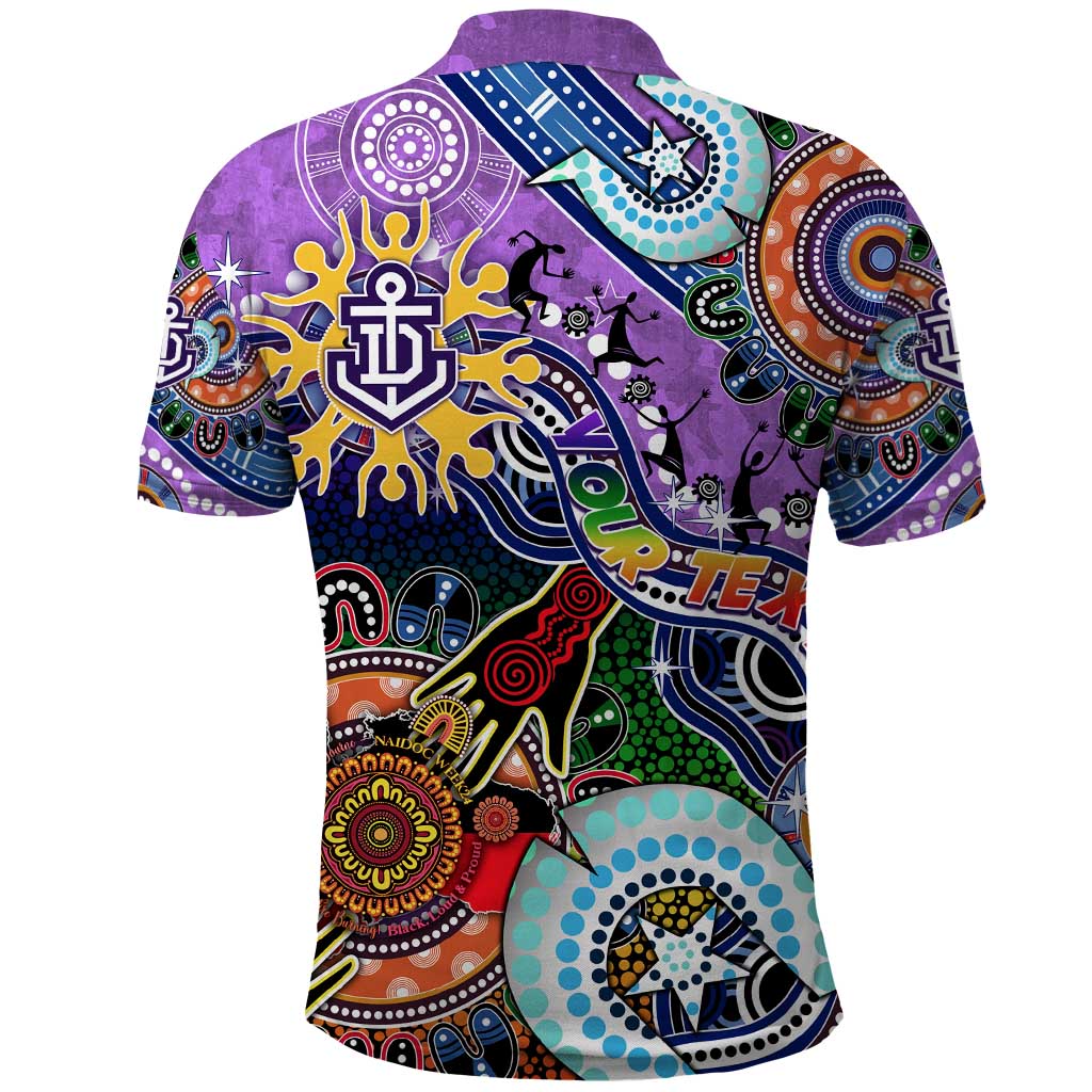 Custom NAIDOC Week 2024 Fremantle Dockers Freo Polo Shirt Australia Aboriginal Dot Painting