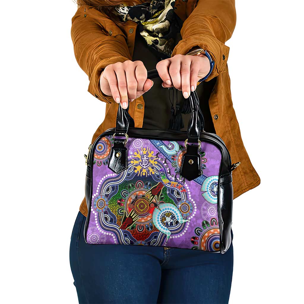 Custom NAIDOC Week 2024 Fremantle Dockers Freo Shoulder Handbag Australia Aboriginal Dot Painting