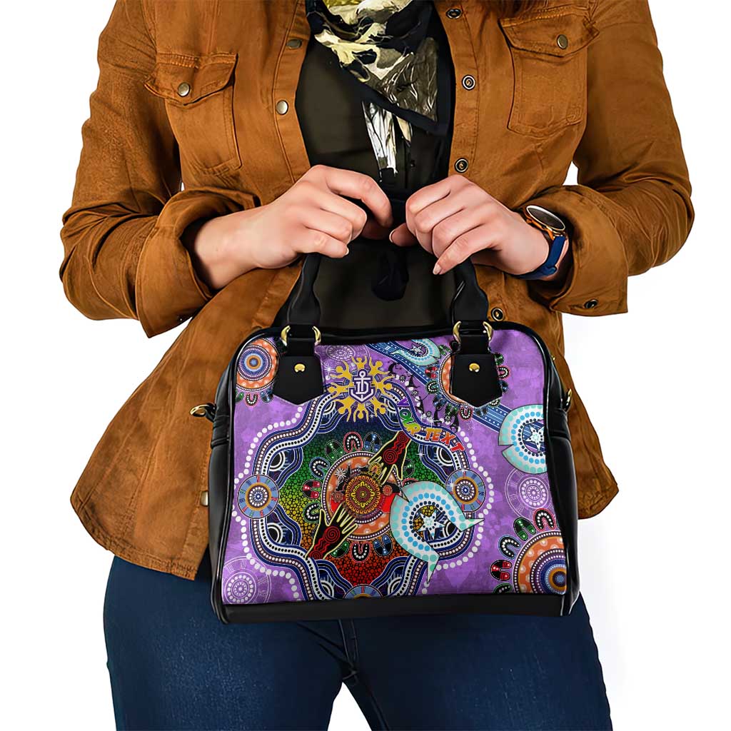 Custom NAIDOC Week 2024 Fremantle Dockers Freo Shoulder Handbag Australia Aboriginal Dot Painting