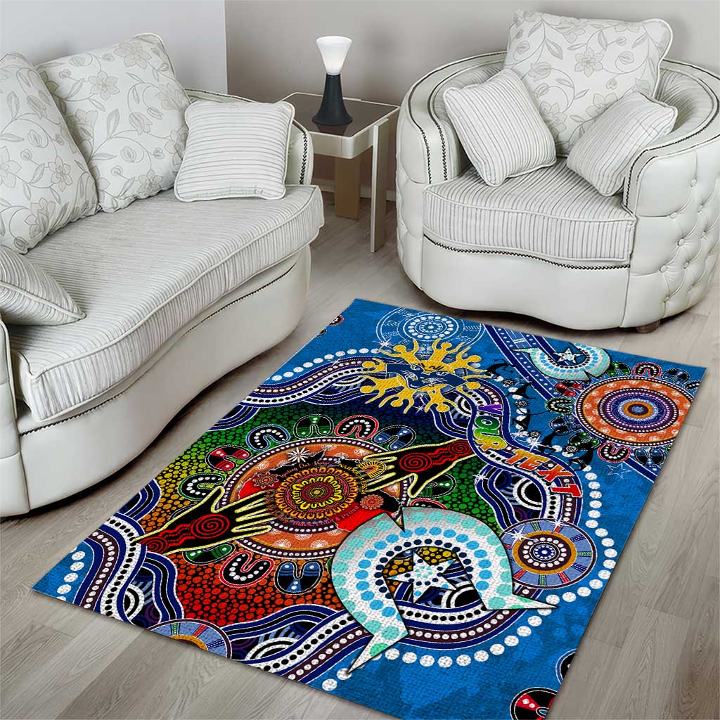 Custom NAIDOC Week 2024 Geelong Cats Area Rug Australia Aboriginal Dot Painting