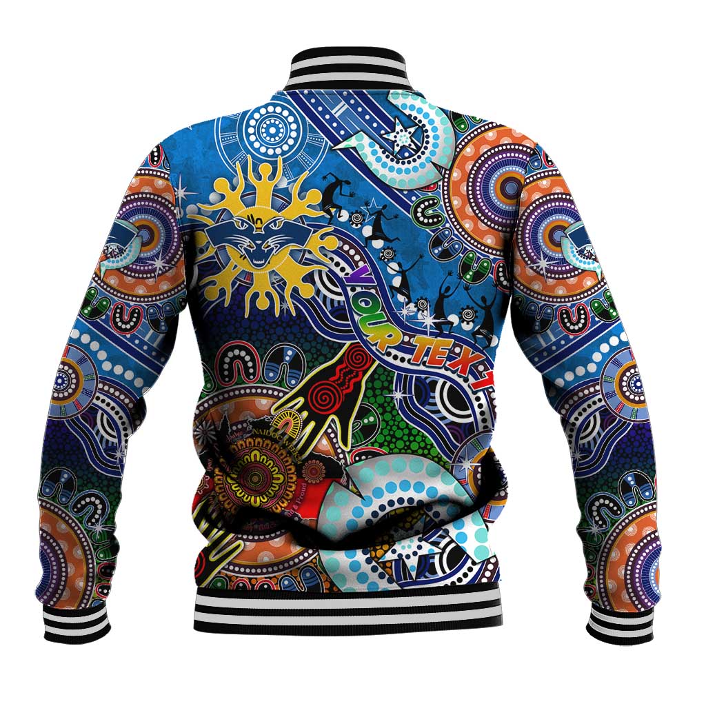 Custom NAIDOC Week 2024 Geelong Cats Baseball Jacket Australia Aboriginal Dot Painting