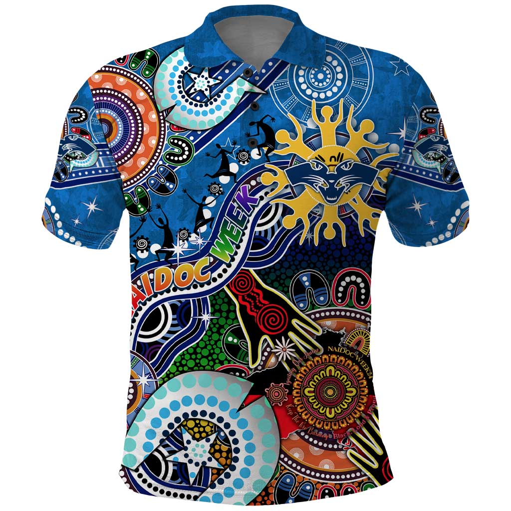 Custom NAIDOC Week 2024 Geelong Cats Polo Shirt Australia Aboriginal Dot Painting