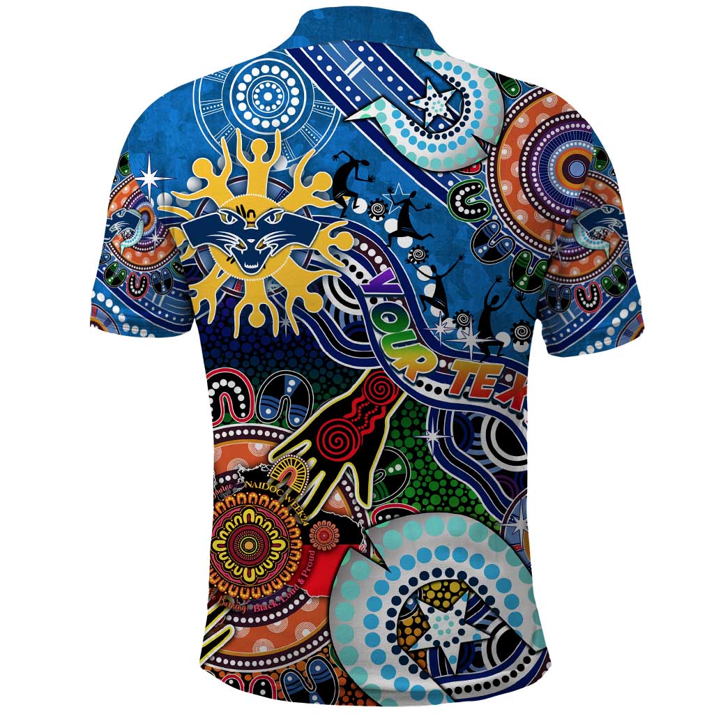 Custom NAIDOC Week 2024 Geelong Cats Polo Shirt Australia Aboriginal Dot Painting