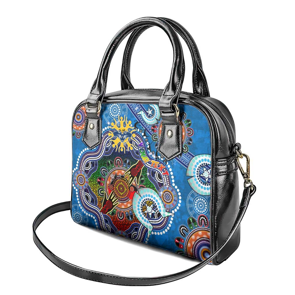 Custom NAIDOC Week 2024 Geelong Cats Shoulder Handbag Australia Aboriginal Dot Painting