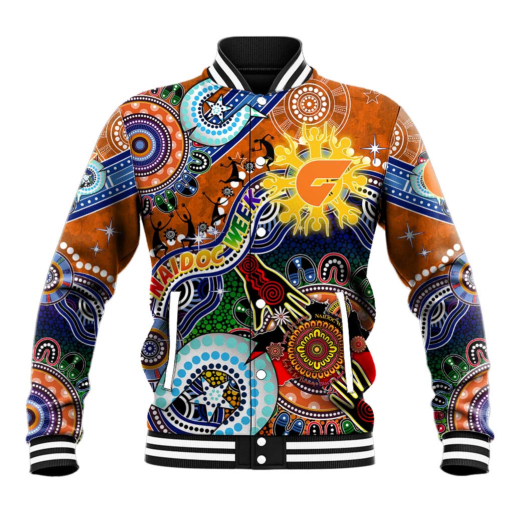 Custom NAIDOC Week 2024 GWS Giants Baseball Jacket Australia Aboriginal Dot Painting