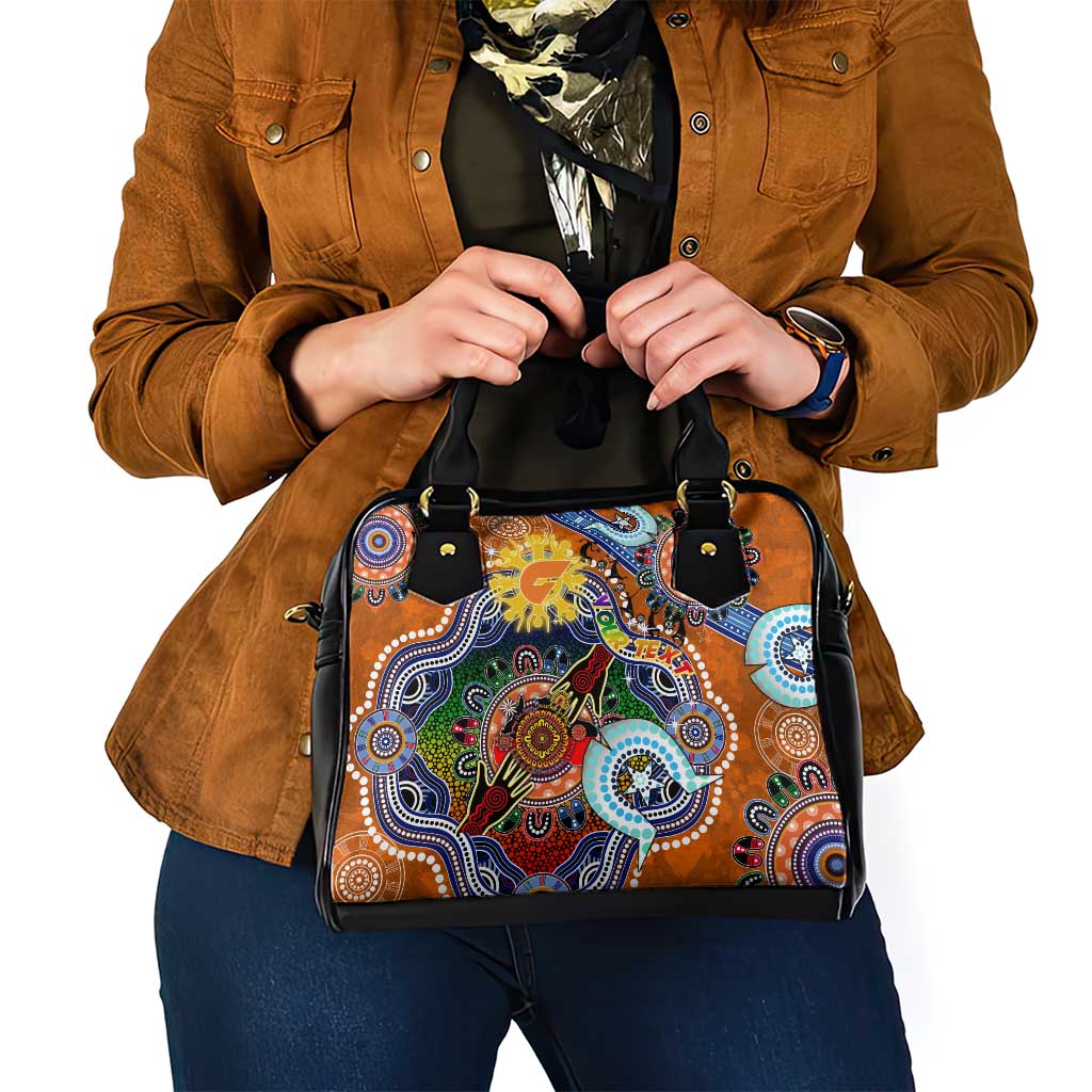 Custom NAIDOC Week 2024 GWS Giants Shoulder Handbag Australia Aboriginal Dot Painting