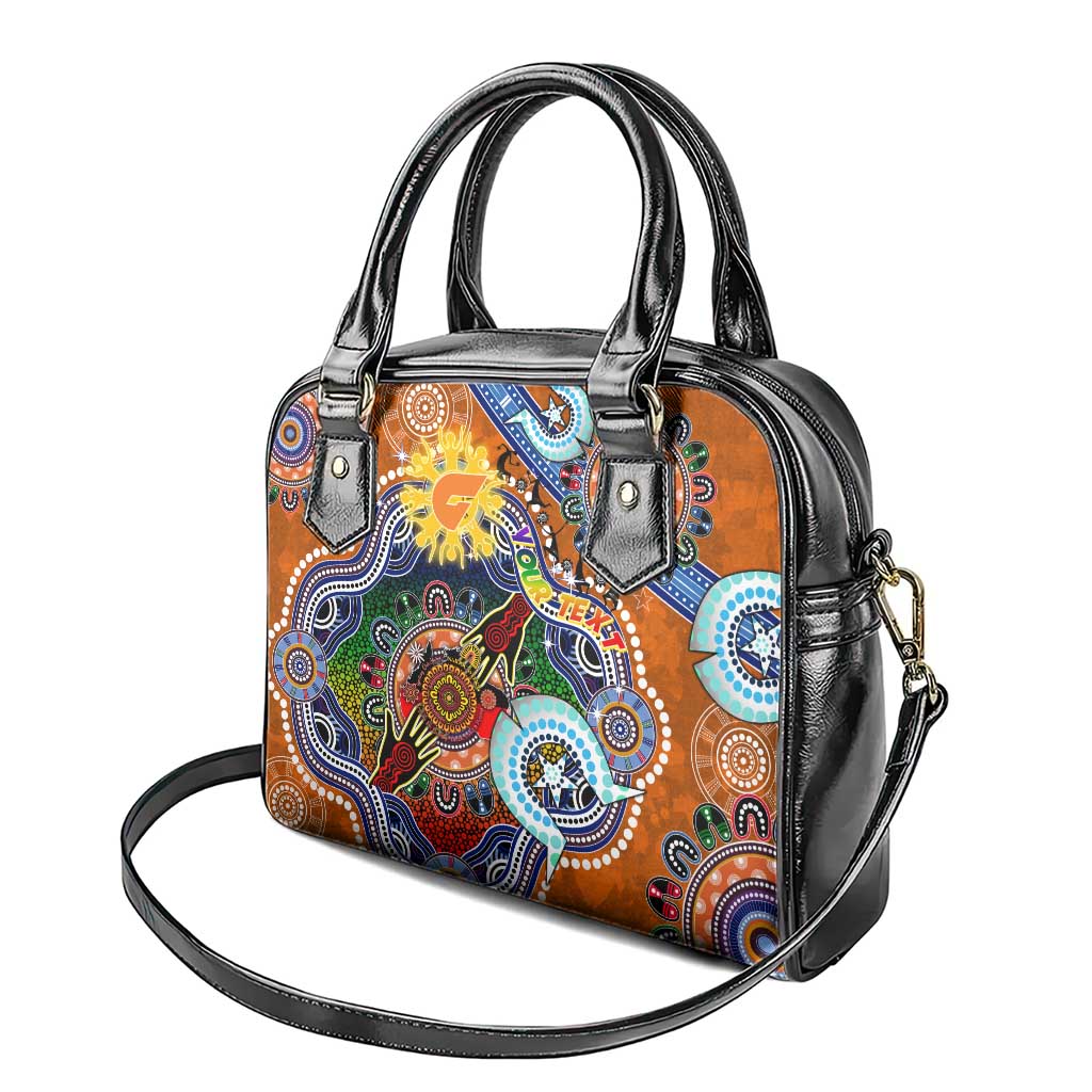 Custom NAIDOC Week 2024 GWS Giants Shoulder Handbag Australia Aboriginal Dot Painting