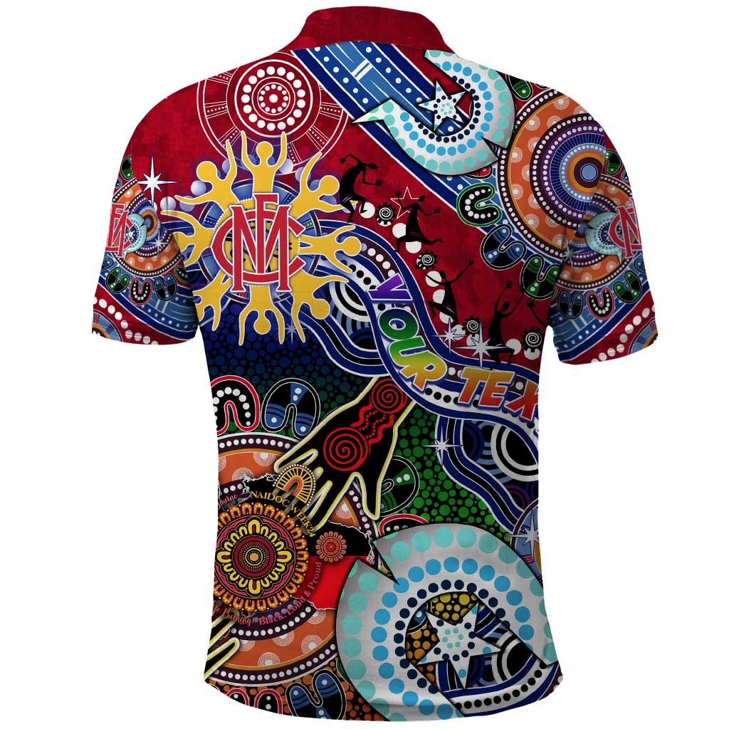 Custom NAIDOC Week 2024 Melbourne Demons Polo Shirt Australia Aboriginal Dot Painting