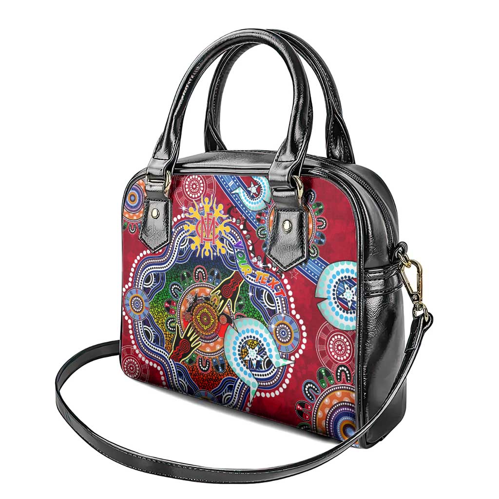 Custom NAIDOC Week 2024 Melbourne Demons Shoulder Handbag Australia Aboriginal Dot Painting