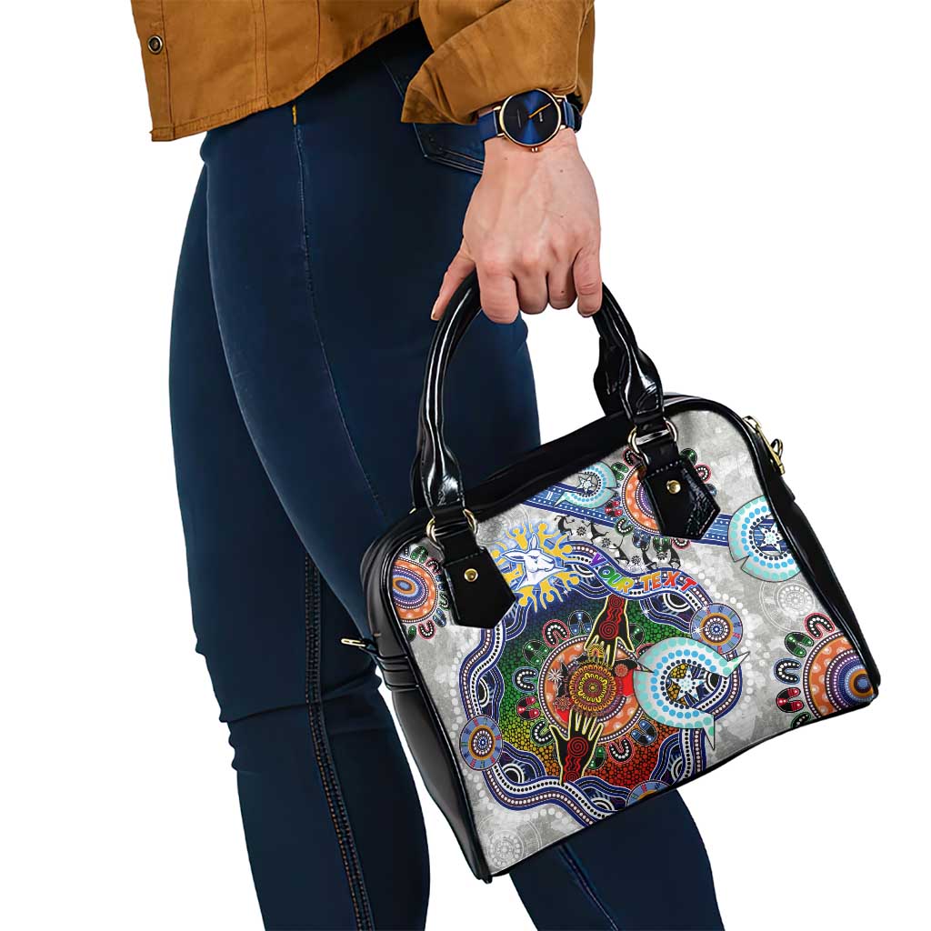 Custom NAIDOC Week 2024 North Melbourne Kangaroos Shoulder Handbag Australia Aboriginal Dot Painting