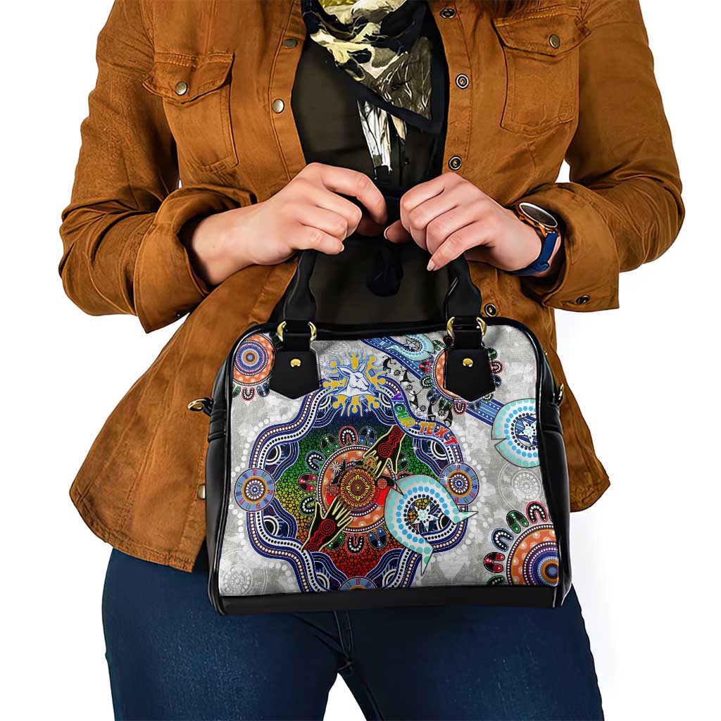 Custom NAIDOC Week 2024 North Melbourne Kangaroos Shoulder Handbag Australia Aboriginal Dot Painting