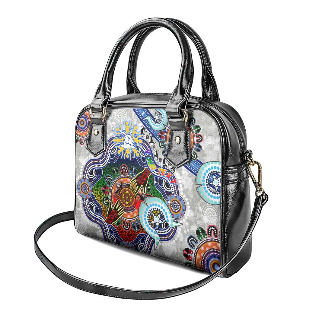 Custom NAIDOC Week 2024 North Melbourne Kangaroos Shoulder Handbag Australia Aboriginal Dot Painting