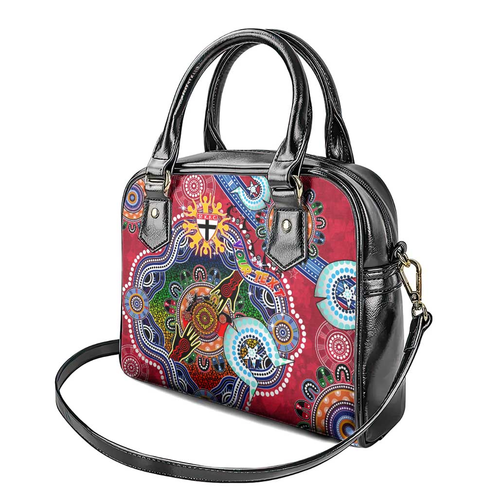 Custom NAIDOC Week 2024 St Kilda Saints Shoulder Handbag Australia Aboriginal Dot Painting