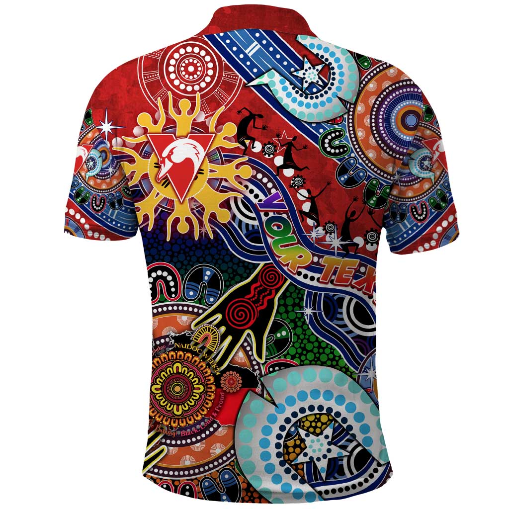 Custom NAIDOC Week 2024 Sydney Swans Polo Shirt Australia Aboriginal Dot Painting