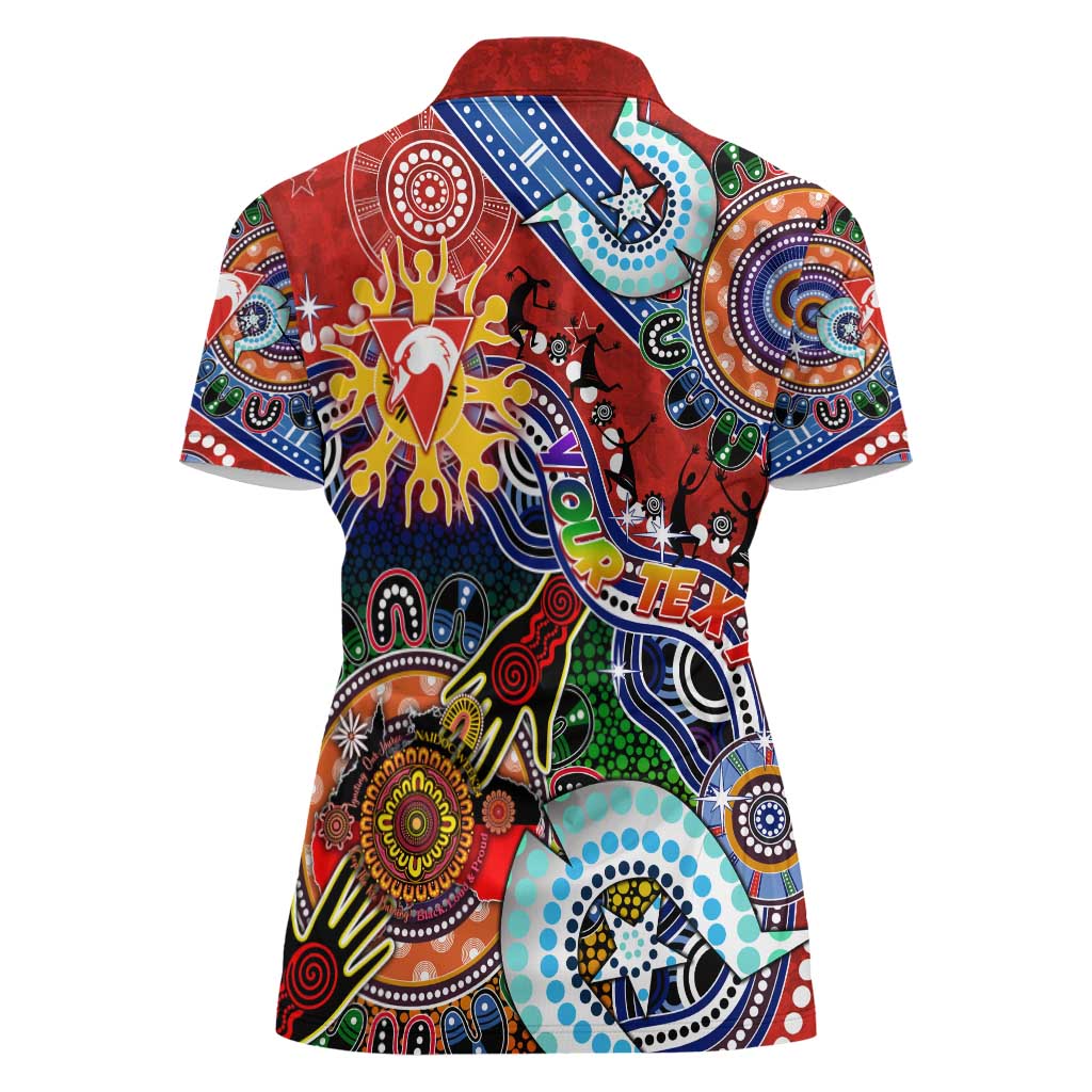 Custom NAIDOC Week 2024 Sydney Swans Women Polo Shirt Australia Aboriginal Dot Painting