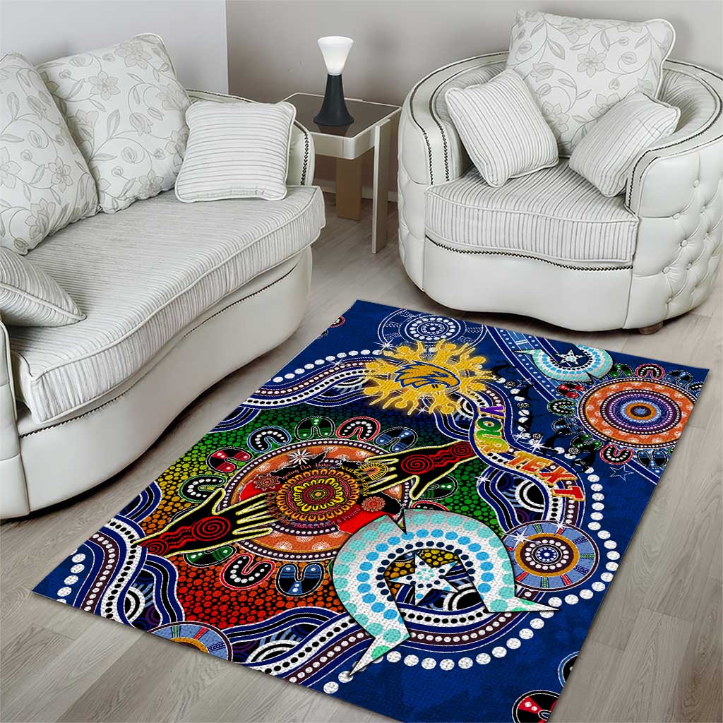 Custom NAIDOC Week 2024 West Coast Eagles Area Rug Australia Aboriginal Dot Painting