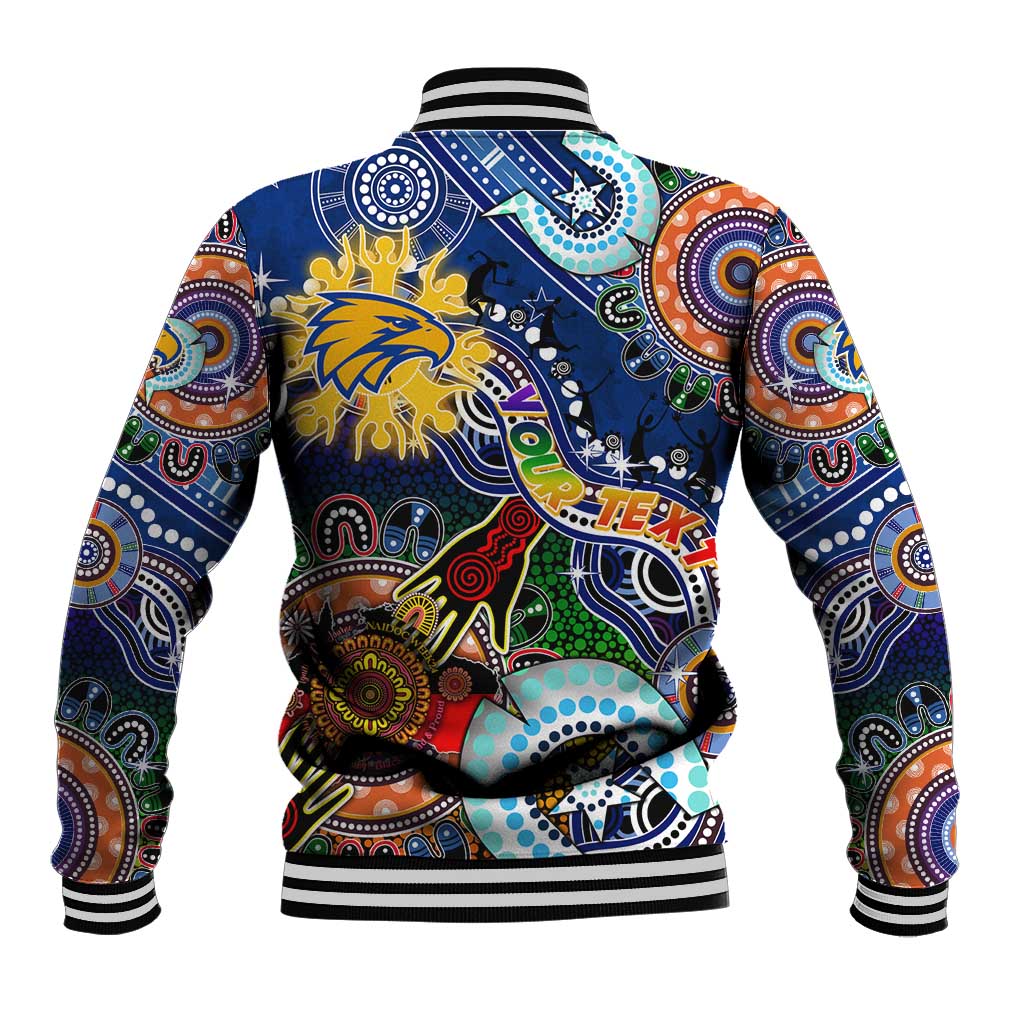 Custom NAIDOC Week 2024 West Coast Eagles Baseball Jacket Australia Aboriginal Dot Painting