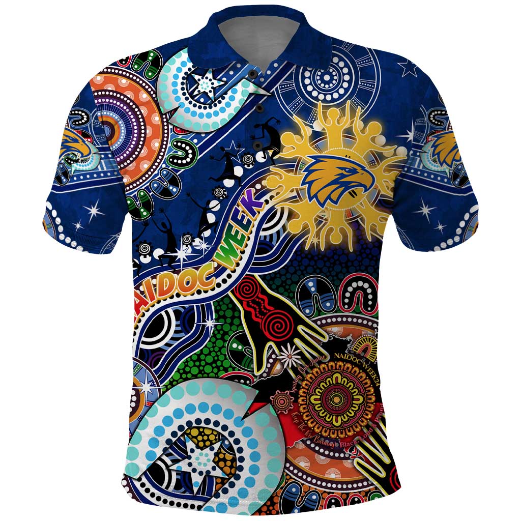 Custom NAIDOC Week 2024 West Coast Eagles Polo Shirt Australia Aboriginal Dot Painting