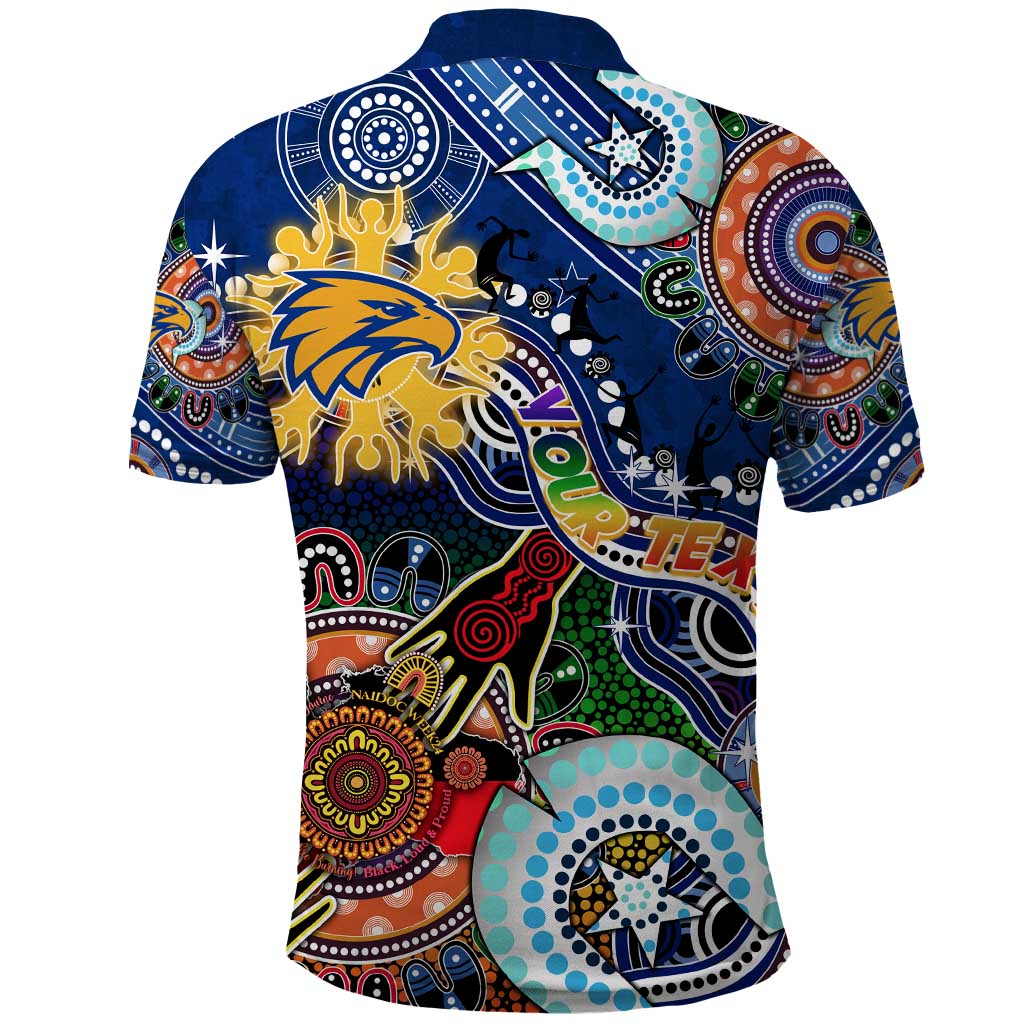 Custom NAIDOC Week 2024 West Coast Eagles Polo Shirt Australia Aboriginal Dot Painting