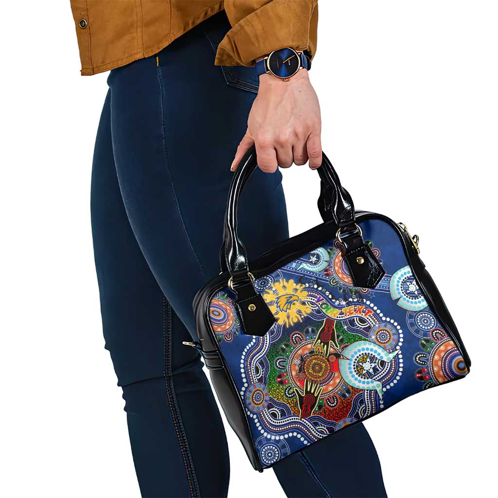 Custom NAIDOC Week 2024 West Coast Eagles Shoulder Handbag Australia Aboriginal Dot Painting