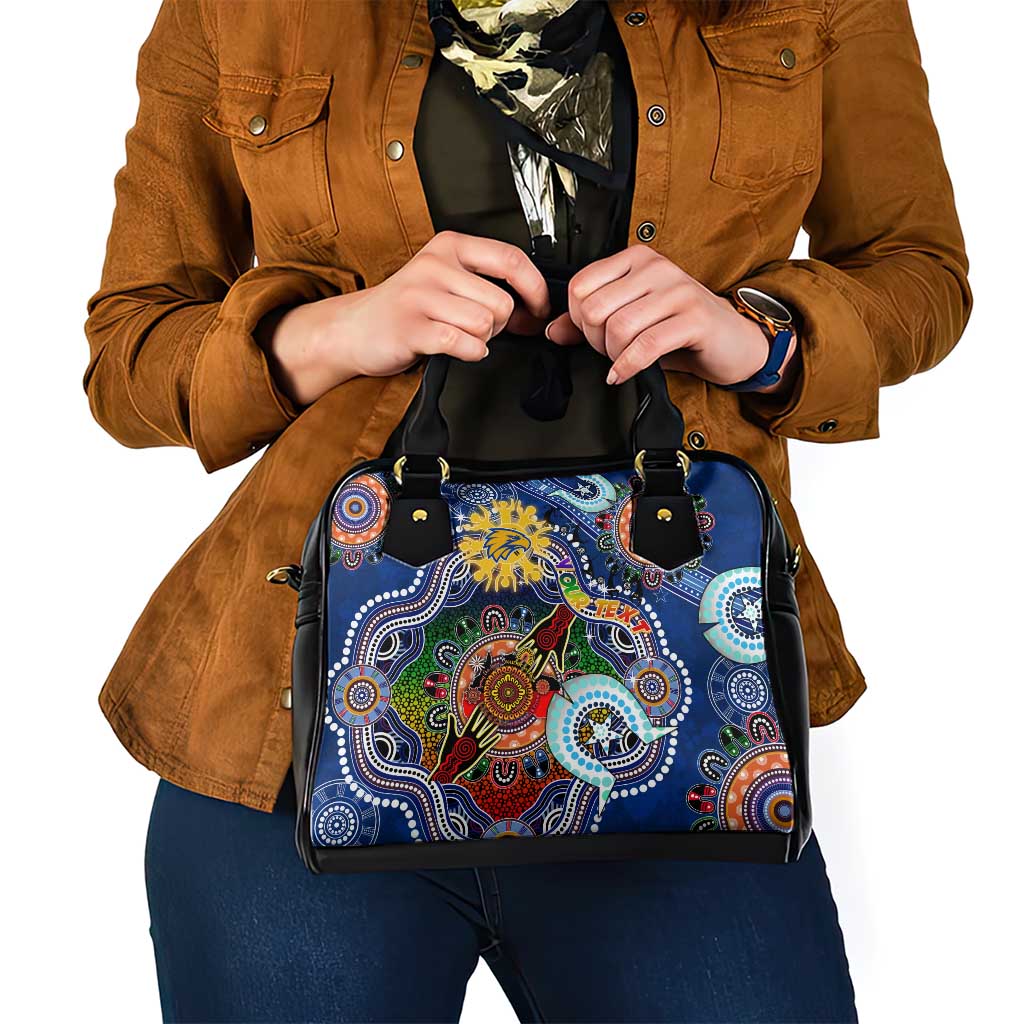 Custom NAIDOC Week 2024 West Coast Eagles Shoulder Handbag Australia Aboriginal Dot Painting