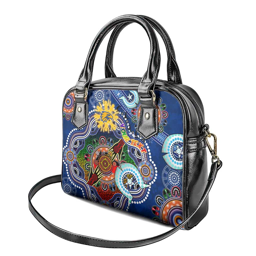 Custom NAIDOC Week 2024 West Coast Eagles Shoulder Handbag Australia Aboriginal Dot Painting