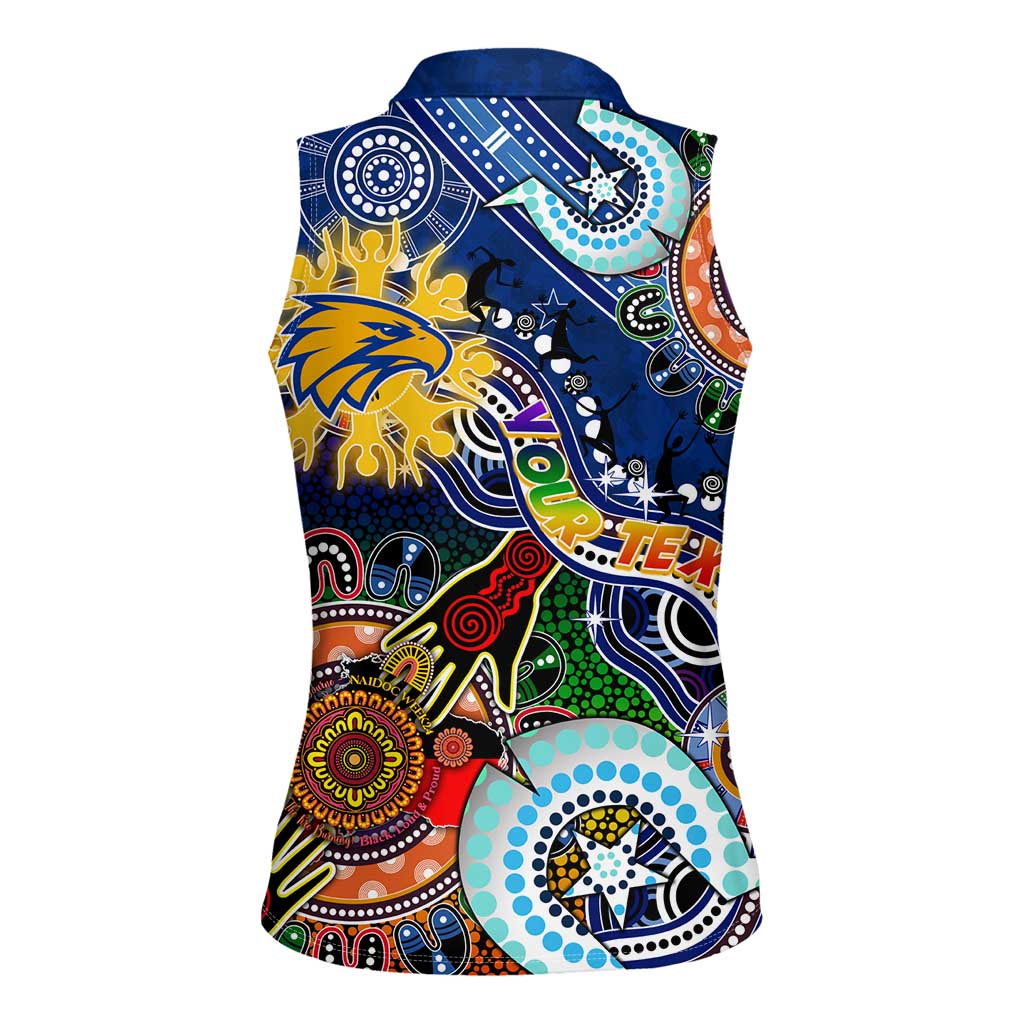 Custom NAIDOC Week 2024 West Coast Eagles Women Sleeveless Polo Shirt Australia Aboriginal Dot Painting