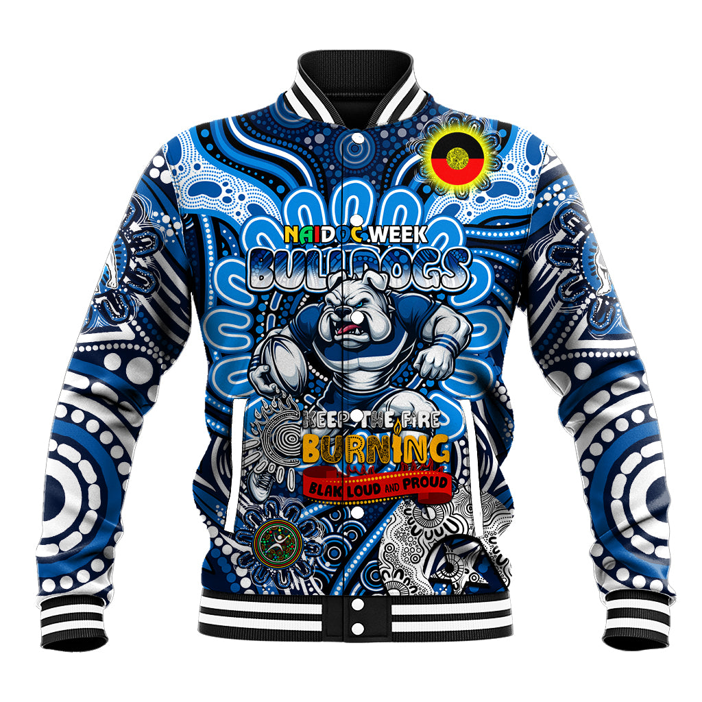 Custom NAIDOC Week 2024 Bulldogs Baseball Jacket Mascot Rugby