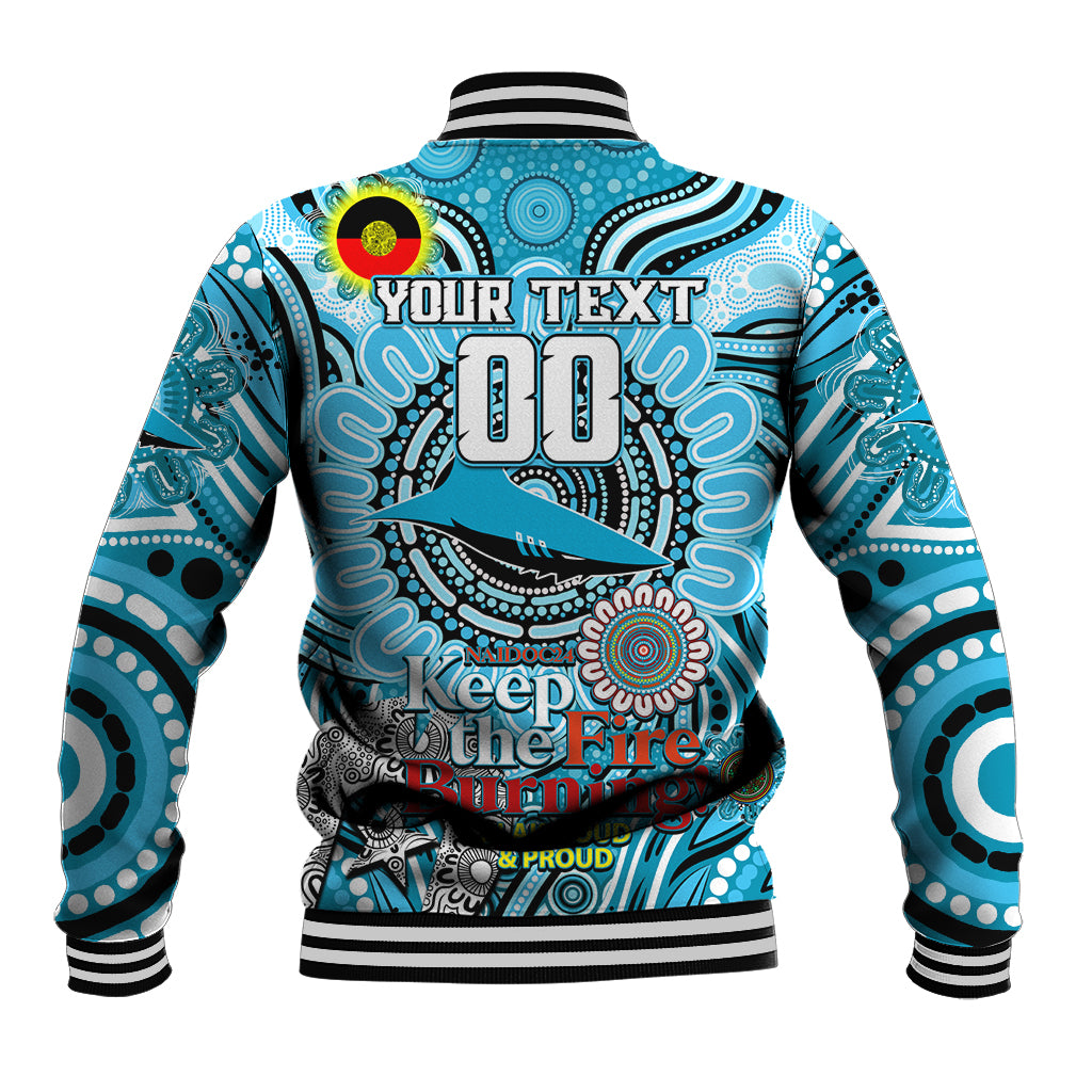 Custom NAIDOC Week 2024 Sharks Baseball Jacket Mascot Rugby