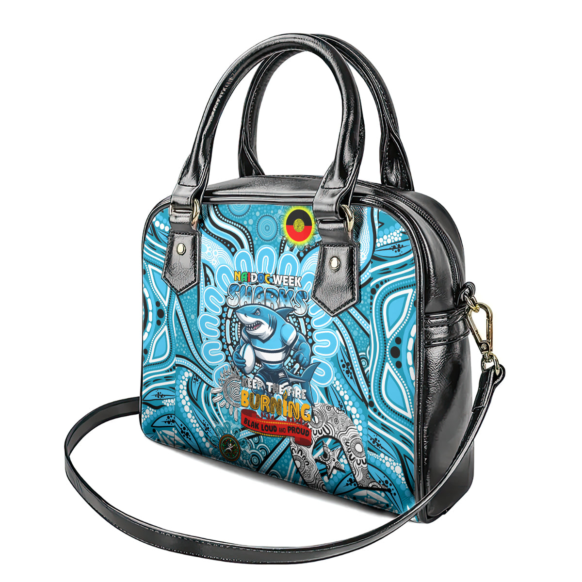 NAIDOC Week 2024 Sharks Shoulder Handbag Mascot Rugby