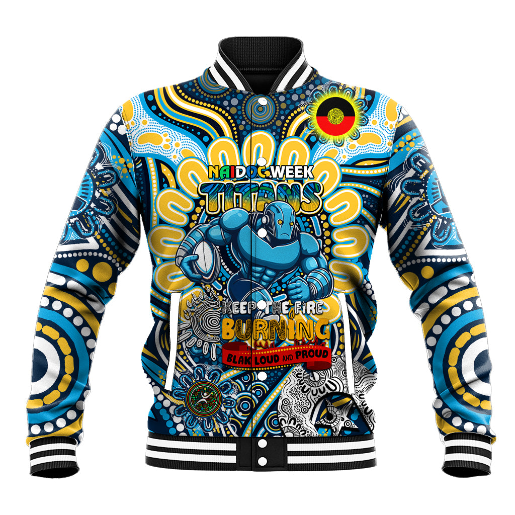 Custom NAIDOC Week 2024 Titans Baseball Jacket Mascot Rugby