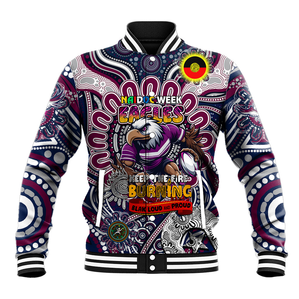 Custom NAIDOC Week 2024 Eagles Baseball Jacket Mascot Rugby