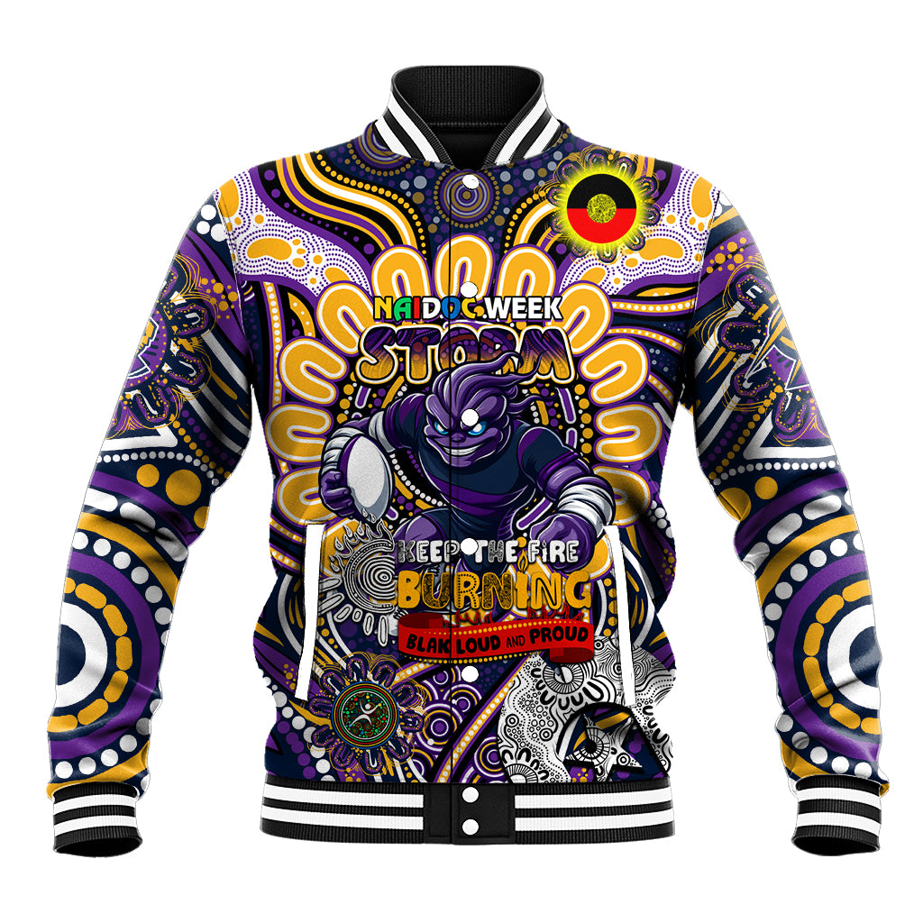 Custom NAIDOC Week 2024 Storm Baseball Jacket Mascot Rugby