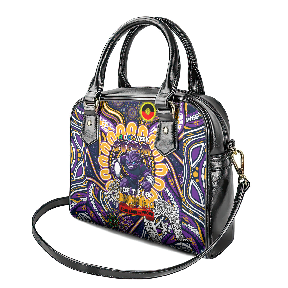 NAIDOC Week 2024 Storm Shoulder Handbag Mascot Rugby